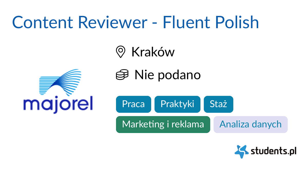 content reviewer krakow